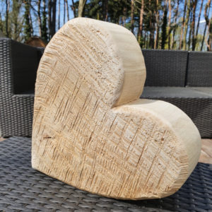 Cœur en bois de peuplier naturel - Medium